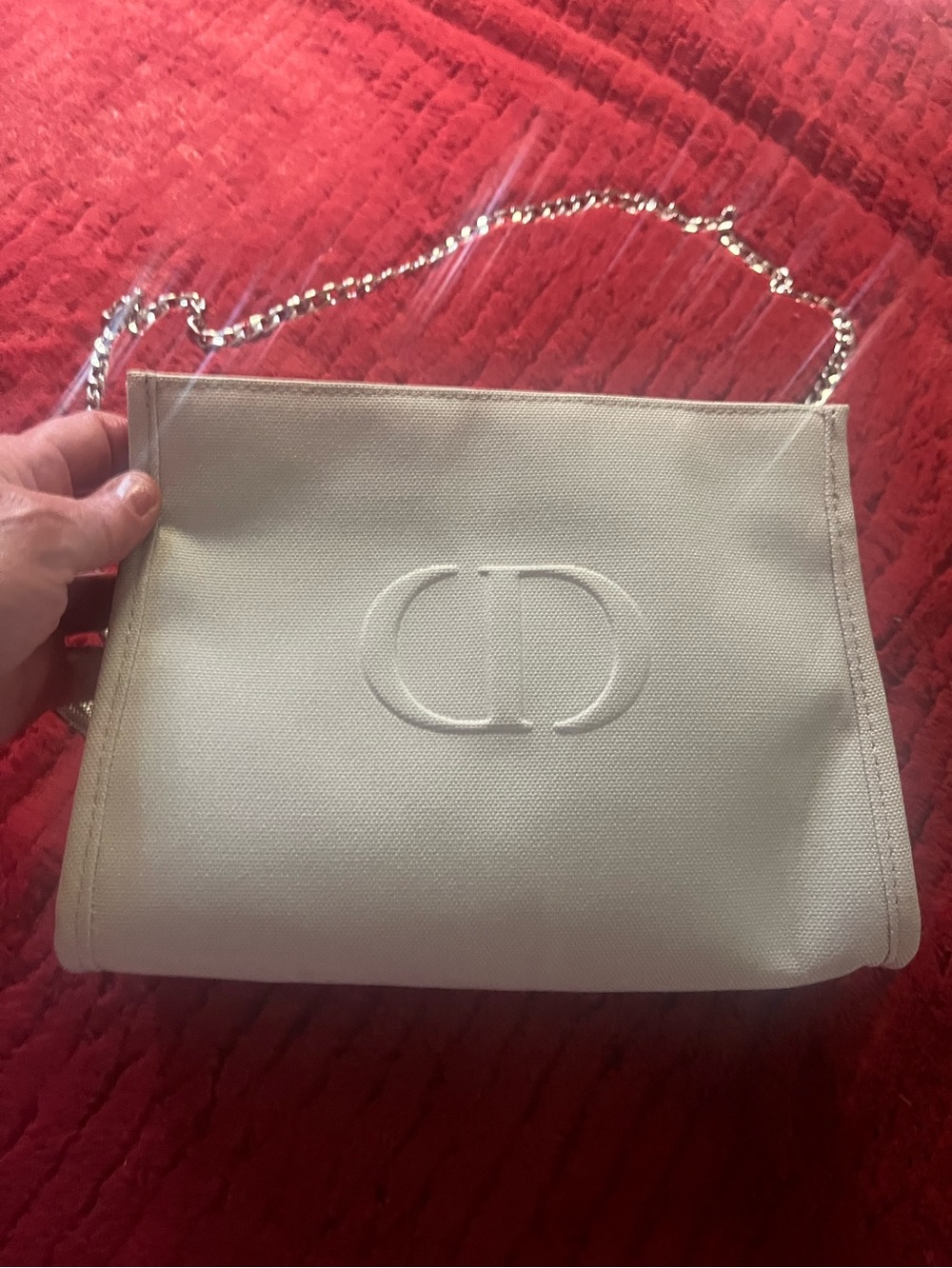 Dior Beaute off white handbag with detachable shoulder strap. NWOT